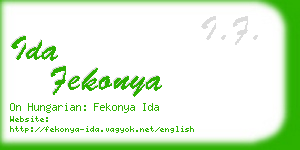 ida fekonya business card